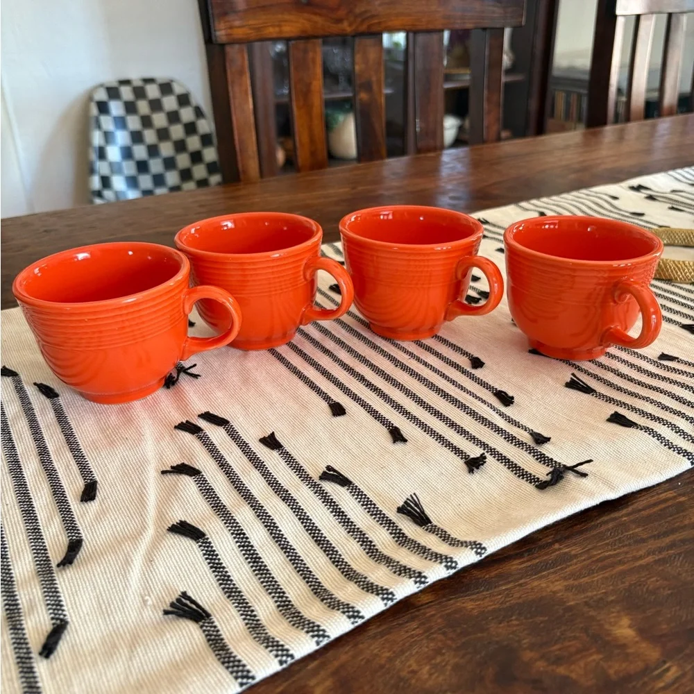 Fiestaware Teacups Poppy (4) - Picture 5 of 6